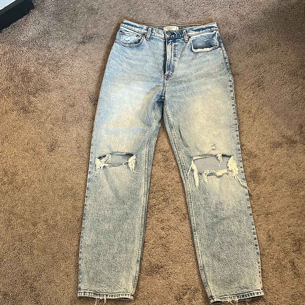 Abercrombie 90s straight leg ultra high rise jeans